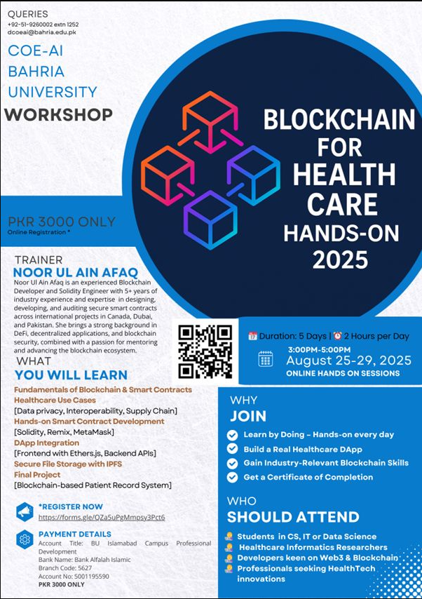 Workshop on Blockchain for Healthcare